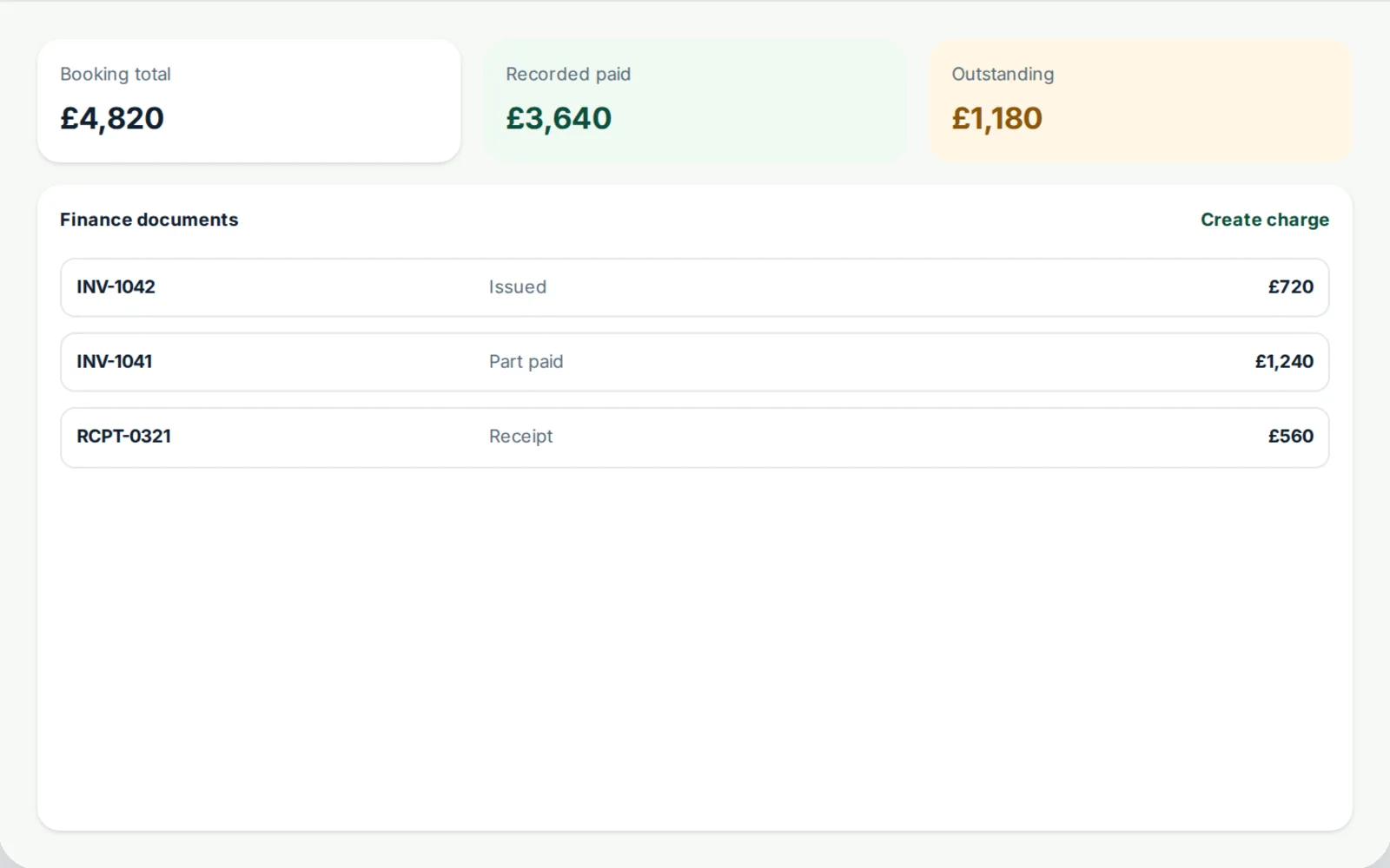 CampHQ finance administration overview